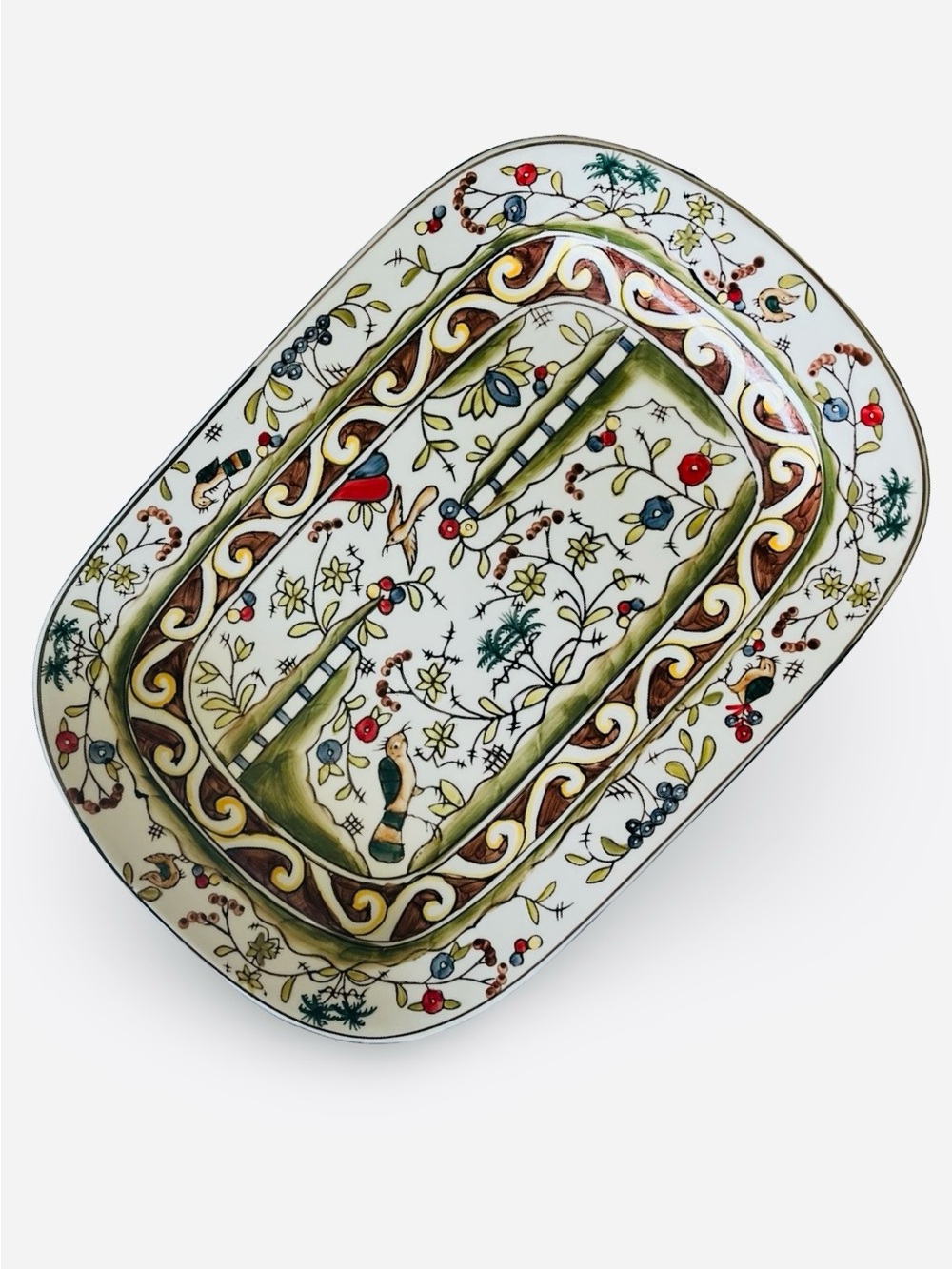 Temptations by Tara Large Whimsical Rectangular Serving Platter 11” x 17”